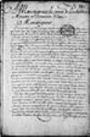 [Mémoire de Charon de La Barre adressé au ministre Pontchartrain ...] [1707]