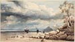 Marée basse, La Malbaie 19 août 1868