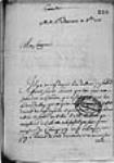 [Lettre de Beaucours au ministre - demande des instructions au ...] 1735, octobre, 20