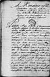[Réquisitoire de Péan, major de Québec, à Saint-Ours Deschaillons, commandant ...] 1738, juin, 11