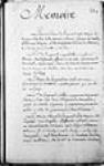 [Mémoire de Joseph-Dominique-Emmanuel Le Moyne de Longueuil à Choiseul - ...] [1766]