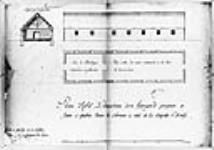["Plan, profil, élévation d'un hangar proposé à faire à Québec ...] 1727, octobre, 13