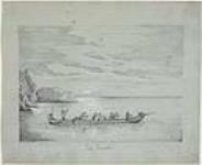 Canot sur le lac Supérieur ca 1860.