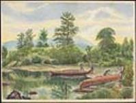 Scène de la rivière Ristigouche près du campement Henderson ca. 1857-1863