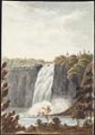 Les chutes Montmorency vues d'en bas ca 1825.