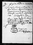 [Chaussegros de Léry: demande d'acompte sur travaux en faveur de ...] 1749, septembre, 11