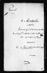 [MONTCALM, (marquis de). Lieutenant-général des armées du roi. 1756. "Mémoire ...] n.d.
