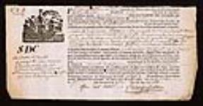 Receipts (bills of lading) signed by the captains of various ships November 1, 1742.
