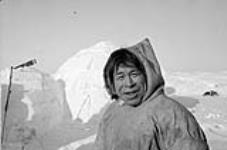 Governor General's Northern Tour. Inuit hunter at Hall Lake, Northwest Territories [Isaacke Sapkajuk (1909 - ca. 1978 or 1979)] March 1956.