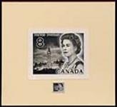 [Queen Elizabeth II, shown with an image of the Peace Tower] [graphic material] / [Designed by] H. [Harvey Thomas] Prosser 21-Jul-71