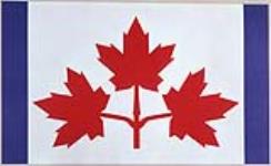 Design proposal for the new Canadian Flag, featuring three maple leaves Nov. 1964