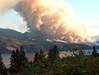 Fire spreading from near Rattlesnake Island up into Okanagan Mountain Park Aug 2003