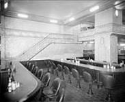 Interior of an unidentified restaurant/ cafeteria, decorated in the Art Deco style ca. 1920s