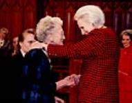 Caroline Robins receiving the Governor General's award for the Persons Case October 12, 1989