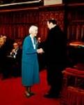 Kay MacPherson receiving the Governor General's award for the Persons Case Oct 21, 1987