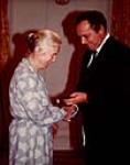 Barbara Cadbury receiving the Governor General's award commemorating the Persons Case November 4, 1981