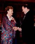 Jacqueline Collette receiving the Persons Award from the Speaker of the Senate October 17, 1988