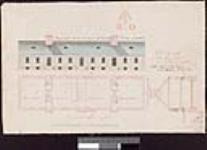 [Barrack to accommodate two officers and fifty men], proposed to be erected at Windsor, Nova Scotia. Jas. R. Arnold, Lt. Col. & Comg. R. Engr. N.S. 17th April 1824. Copied by John G. Toler [architectural drawing] 1824