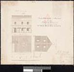 Plan, elevation & section of the Military Hospital at the Lower Cove, St. John New Brunswick. Jas. R. Arnold, Lt. Col & Comg R. Engr. N.S.A. Halifax 14th October 1823. John G. Toler, Draftsman, Royl Engr. Dept. No. 4 [architectural drawing] 1823
