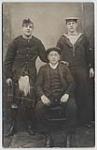 H.M.C.S. Niobe [Portrait of three unidentified crewmen] 1910-1915