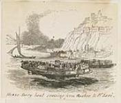 Horse-ferry boat crossing from Quebec to Point Levi ca. 1820