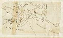 Map of Lake Huron, St. Joseph Island, and Portluck Harbour ca. 1820