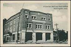 O'Conner Hall and post office Huntingdon, Que. [graphic material] [193-?]: