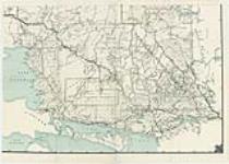 [Section from a plan of northern Ontario showing Temagami Forest Reserve, Sudbury Mining Division, Sault Ste. Marie Mining Division and the Mississauga Forest Reserve]. [cartographic material] [1910]