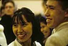 Inuit man and woman, possibly at a school function [graphic material] May 1965.