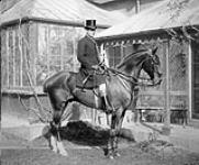Self on horse [ca. 1900-1904].