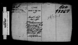 TYENDINAGA AGENCY - REQUISITION OF THE INDIAN AGENT, MATTHEW HILL THAT $15.00 BE FORWARDED TO PERRY LEWIS, OWNER OF THE N. 1/2 OF LOT 5, CON. 2, TYENDINAGA RESERVE 1889