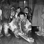 Three of the Inuit children residing in the Industrial Home at Chesterfield Inlet 1950