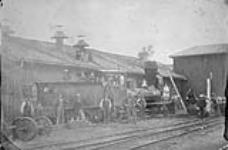 Toronto, Grey and Bruce Railway. Bryce and son, Rice Lewis and son at Orangeville, Ont 1875.
