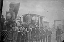 Toronto, Grey and Bruce Railway. Rice Lewis and son at Orangeville, Ont 1875.