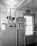 New radar controlled fog alarm building and radar control set on Lawyer Island 1951.