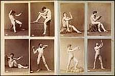 Album de photographies de modèles nus ou études académiques, p.3 - homme non identifié vers 1880.