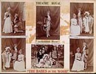 Page from the Minto family album of "Theatre Royal" at Government House featuring the Minto children in costume for the play "Babes in the Wood" ca. 1898.