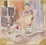 Woman seated in rocking chair 1929-1942