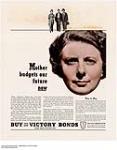 Mother budgets our future now  Buy the New Victory Bonds 1942.
