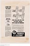 Now You Can Pay for Victory Bonds with Cash or Produce  "Produce for Victory" 1942.