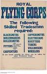 Royal Flying Corps, the Following Skilled Tradesmen required 1916