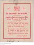 Transport Economy 1914-1918