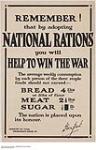 Remember! National Rations Help to Win the War 1914-1918