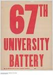 67th University Battery 1914-1918
