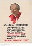 Cardinal Mercier Has Appealed to the Food Administration 1914-1918