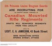 5th Princess Louise Dragoon Guards are Recruiting 1914-1918