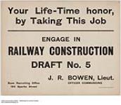 Your Life-Time Honor by Taking This Job 1914-1918