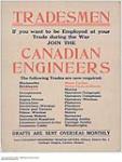 Tradesmen, Join the Canadian Engineers 1914-1918