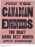 Join the Canadian Engineers for Draft Going Next Month 1914-1918