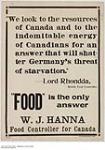 Food is the Only Answer 1914-1918